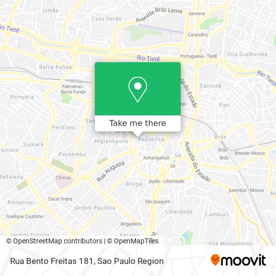 Rua Bento Freitas 181 map