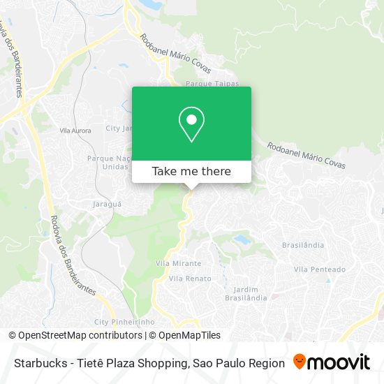 Starbucks - Tietê Plaza Shopping map
