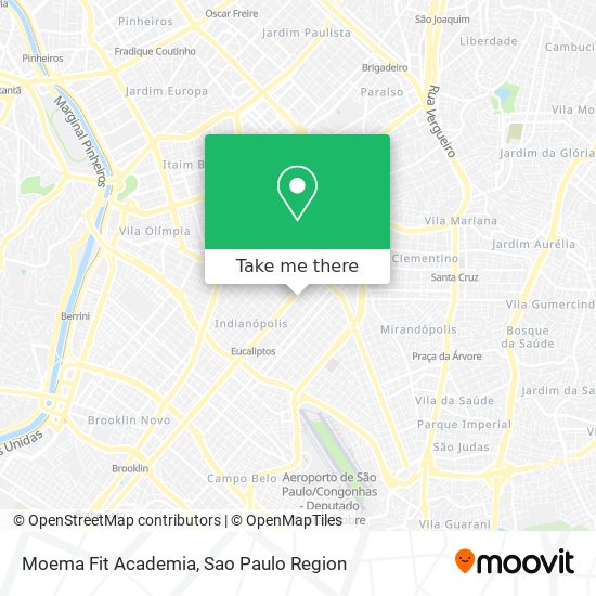 Mapa Moema Fit Academia