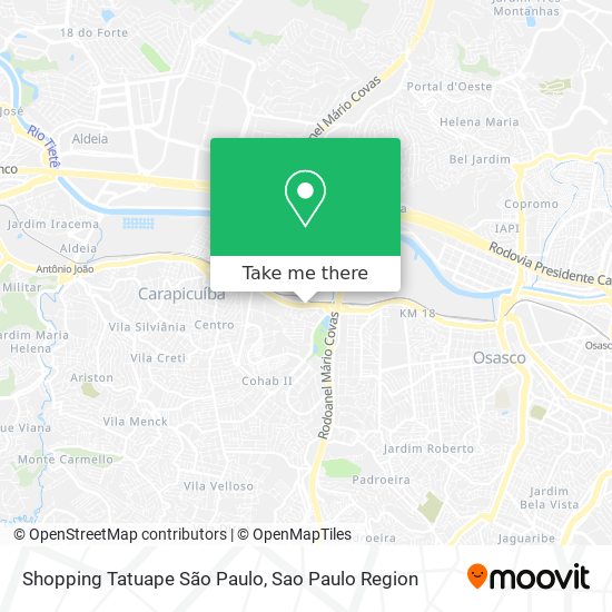 Mapa Shopping Tatuape São Paulo