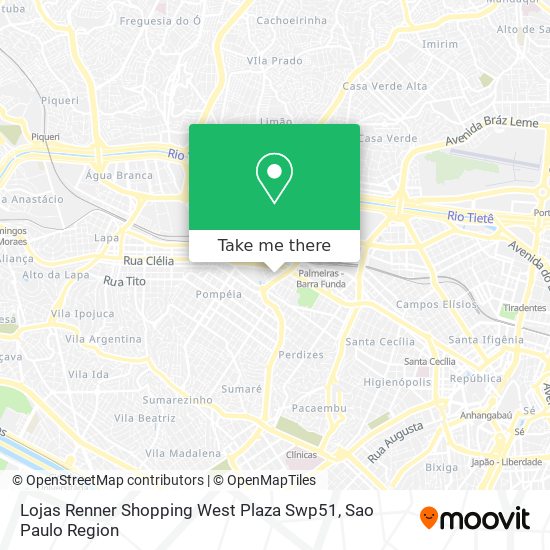 Lojas Renner Shopping West Plaza Swp51 map