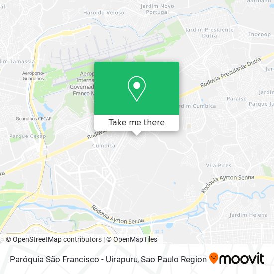 Paróquia São Francisco - Uirapuru map