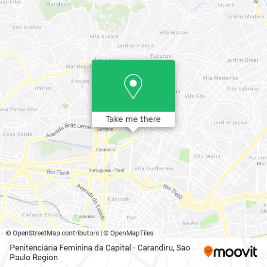 Penitenciária Feminina da Capital - Carandiru map