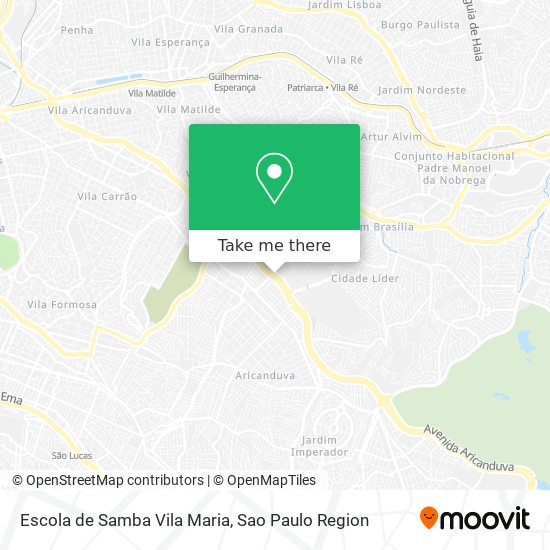 Mapa Escola de Samba Vila Maria