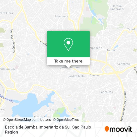 Mapa Escola de Samba Imperatriz da Sul