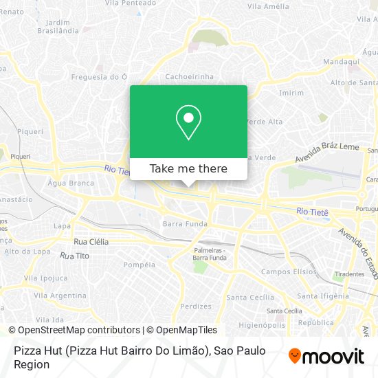 Mapa Pizza Hut (Pizza Hut Bairro Do Limão)