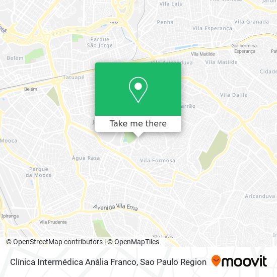 Clínica Intermédica Anália Franco map