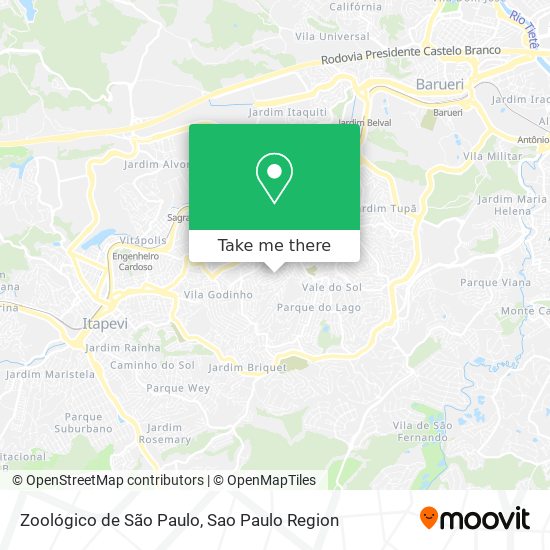 Zoológico de São Paulo map