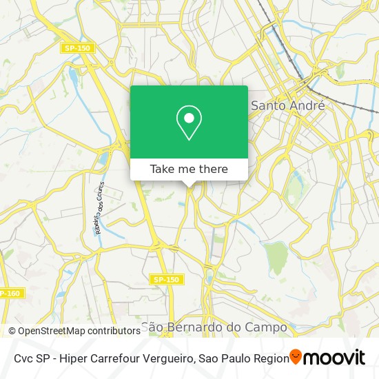 Mapa Cvc SP - Hiper Carrefour Vergueiro