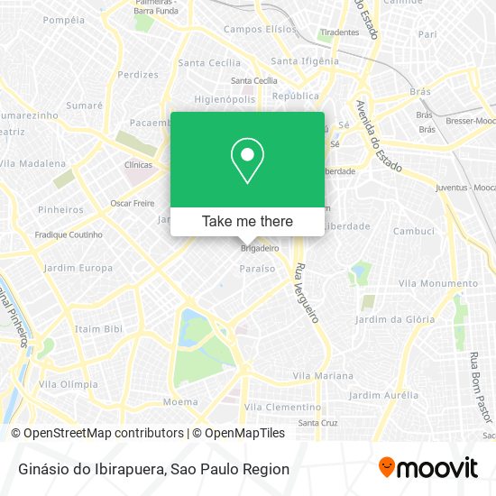 Ginásio do Ibirapuera map