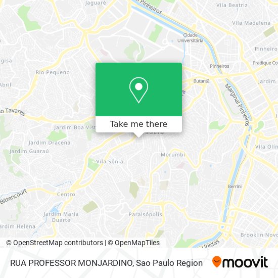 Mapa RUA PROFESSOR MONJARDINO