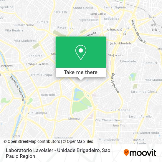 Mapa Laboratório Lavoisier - Unidade Brigadeiro