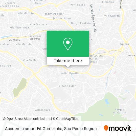 Mapa Academia smart Fit Gamelinha