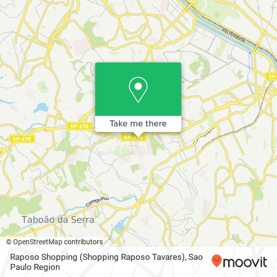 Raposo Shopping (Shopping Raposo Tavares) map