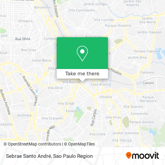 Sebrae Santo André map