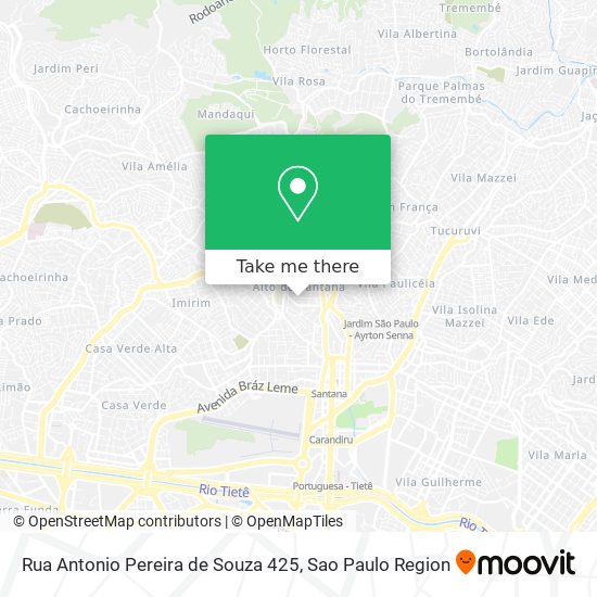 Mapa Rua Antonio Pereira de Souza  425