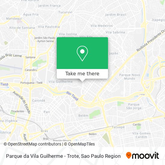 Parque da Vila Guilherme - Trote map