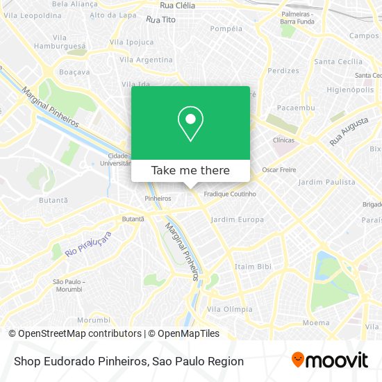 Mapa Shop Eudorado Pinheiros