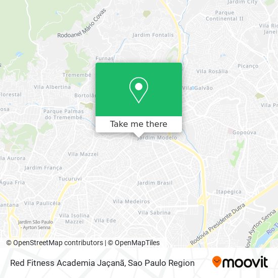 Red Fitness Academia Jaçanã map