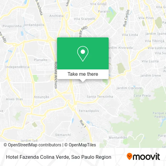 Hotel Fazenda Colina Verde map