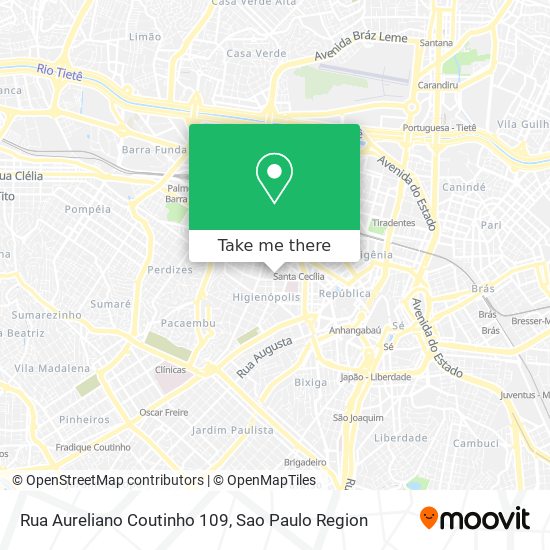 Rua Aureliano Coutinho 109 map