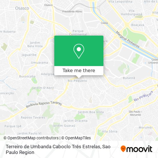 Terreiro de Umbanda Caboclo Três Estrelas map