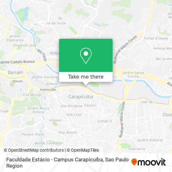 Mapa Faculdade Estácio - Campus Carapicuíba