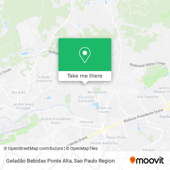 Geladão Bebidas Ponte Alta map