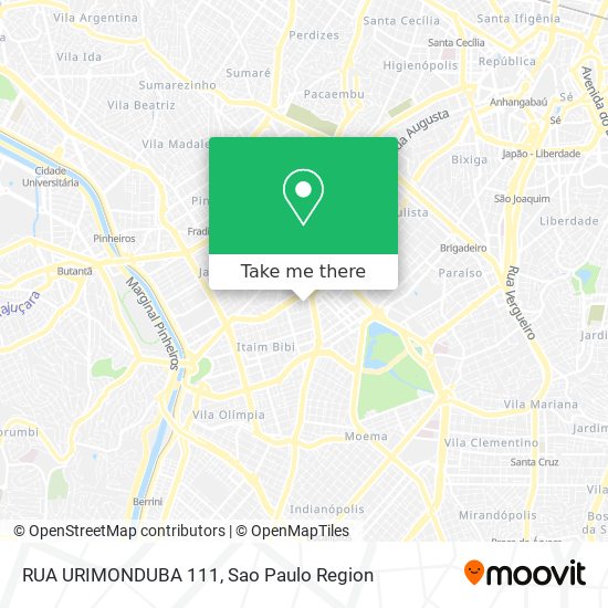 Mapa RUA URIMONDUBA 111