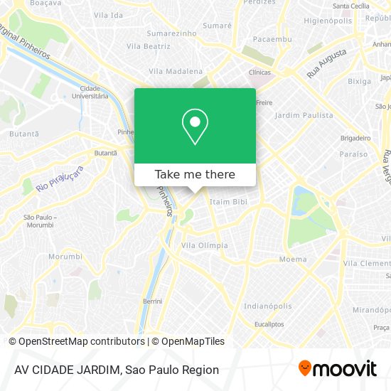 AV CIDADE JARDIM map