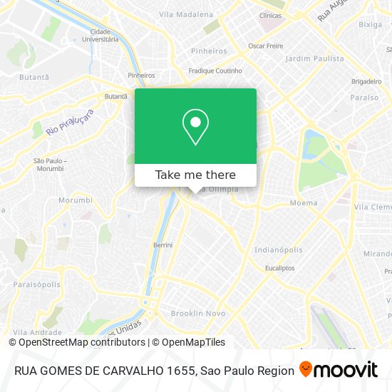 Mapa RUA GOMES DE CARVALHO  1655