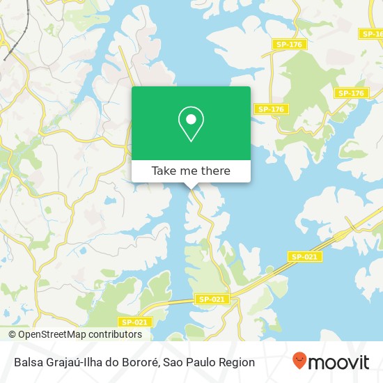 Balsa Grajaú-Ilha do Bororé map