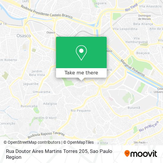 Rua Doutor Aires Martins Torres 205 map