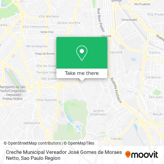 Mapa Creche Municipal Vereador José Gomes de Moraes Netto