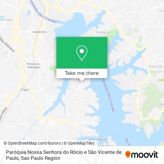 Mapa Paróquia Nossa Senhora do Rócio e São Vicente de Paulo