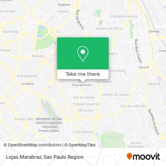 How to get to Lojas Marabraz in Saúde by Metro or Bus?