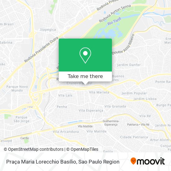 Mapa Praça Maria Lorecchio Basílio