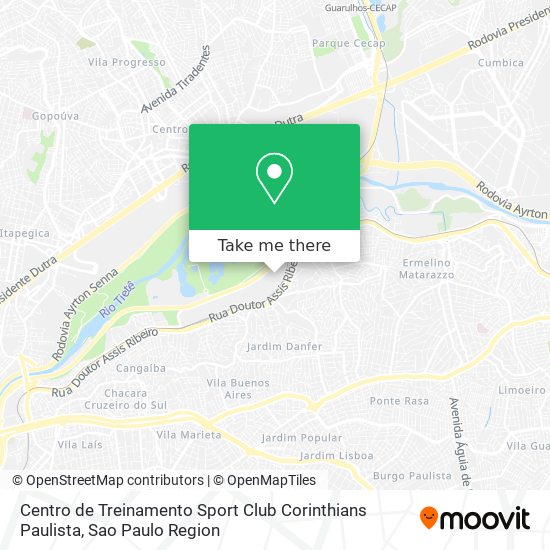 Mapa Centro de Treinamento Sport Club Corinthians Paulista