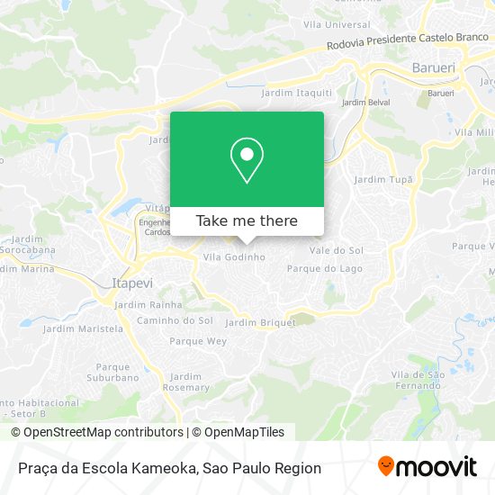 Mapa Praça da Escola Kameoka