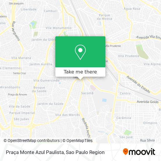 Mapa Praça Monte Azul Paulista