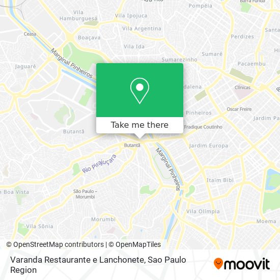Mapa Varanda Restaurante e Lanchonete