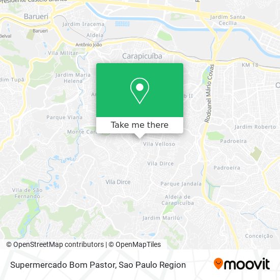 Mapa Supermercado Bom Pastor