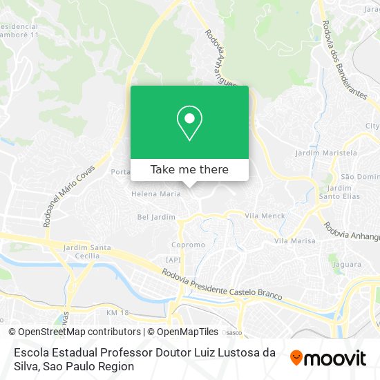 Mapa Escola Estadual Professor Doutor Luiz Lustosa da Silva