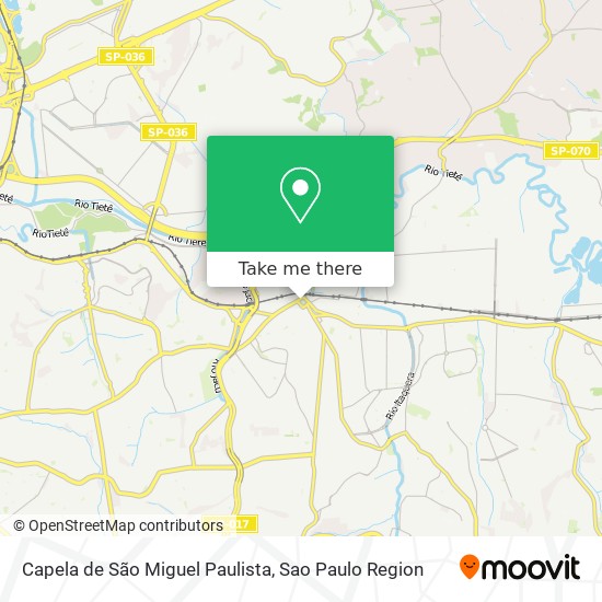 Mapa Capela de São Miguel Paulista