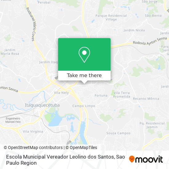 Mapa Escola Municipal Vereador Leolino dos Santos