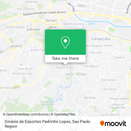 Ginásio de Esportes Pedrinho Lopes map