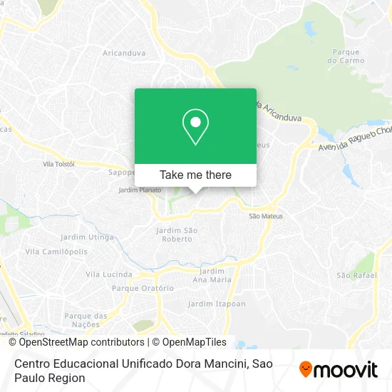 Centro Educacional Unificado Dora Mancini map