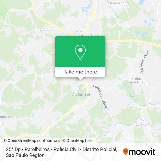 25° Dp - Parelheiros - Polícia Civil - Distrito Policial map