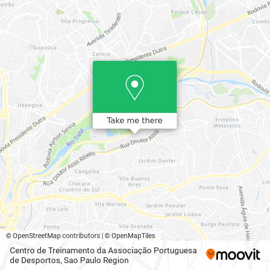 Mapa Centro de Treinamento da Associação Portuguesa de Desportos