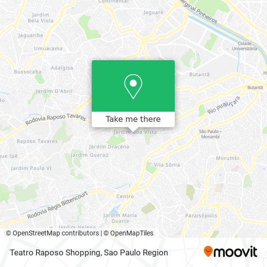 Mapa Teatro Raposo Shopping